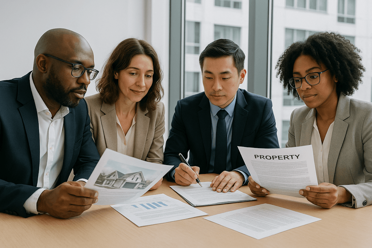 Visualizing essential DSCR loan requirements including standards, credit score, down payment, property type, and reserve requirements.