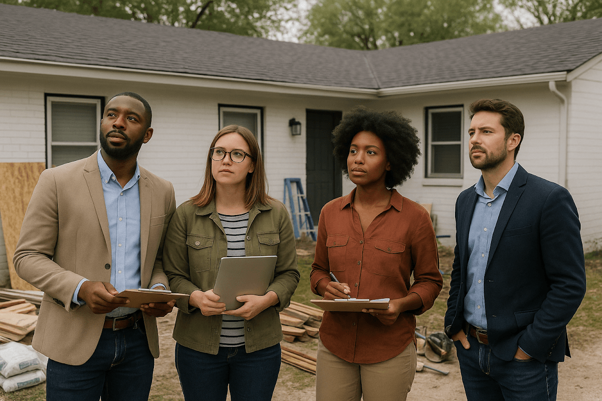 Visual breakdown of qualification requirements for fix and flip financing, including down payment and application process.