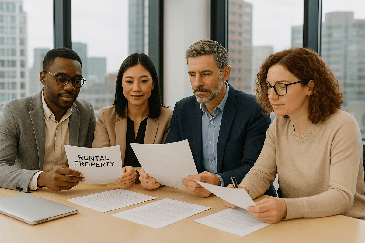 Infographic on essential DSCR loan requirements for investment startups, covering income qualification, cash flow analysis, down payment, and credit scores.