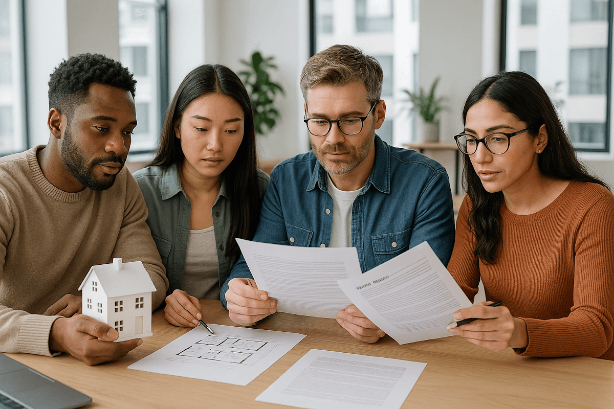 Visual representation of steps to choose an investment loan, key factors, and eligibility requirements for real estate investors.