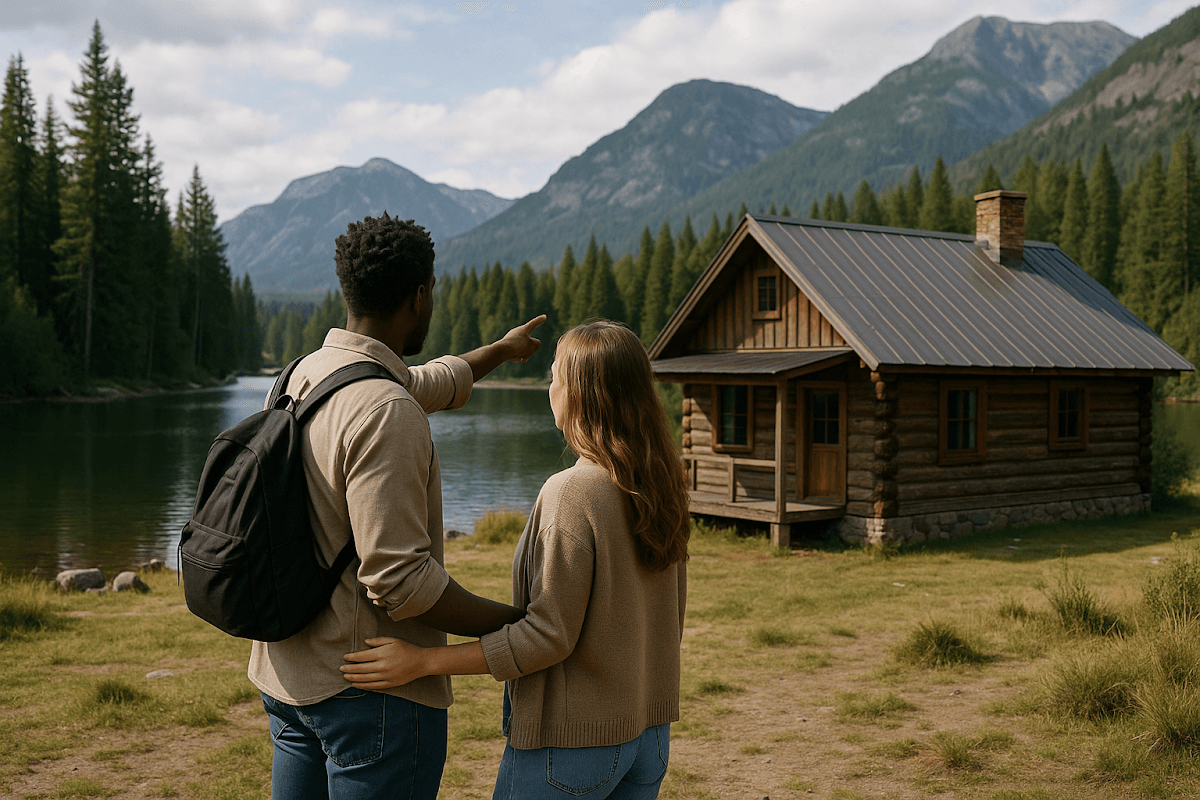 Visual guide on vacation home mortgage requirements including credit score, DTI ratios, cash reserves, and property usage documentation.