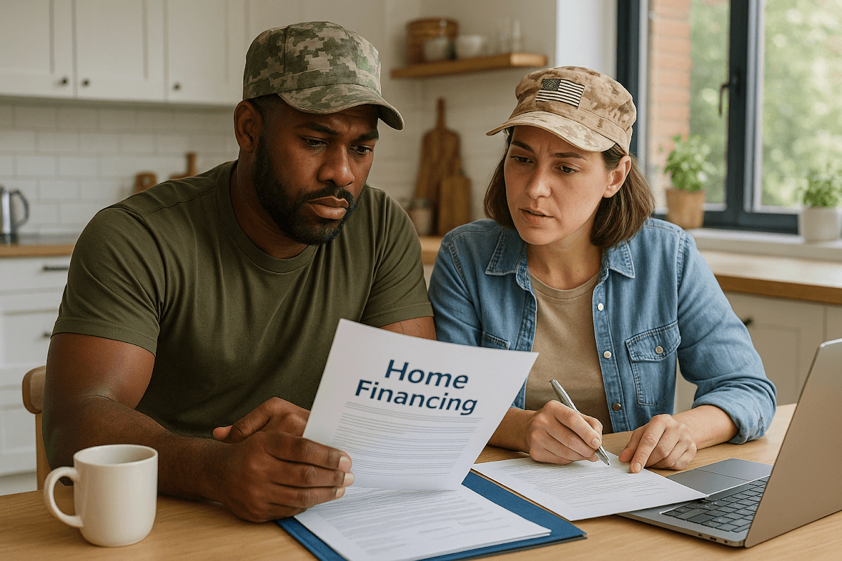 Infographic showing VA loan funding fee rates for first-time users, down payment impacts, and IRRRL rates.